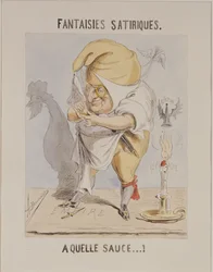 Satirische Fantasien, Karikatur von Adolphe Thiers (1797-1877)